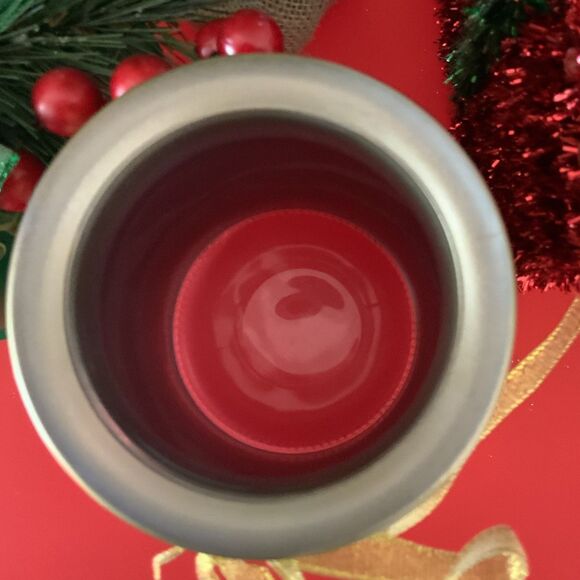 Gold Decorative Glass Seasons Greetings Jar With Bow - Picture 5 of 5